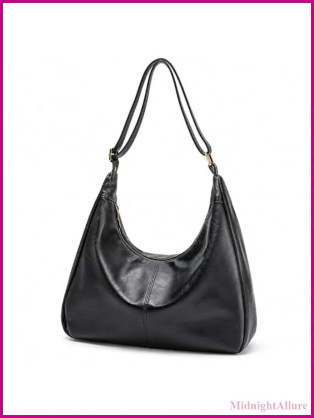 Slouchy Vegan Leather Hobo Shoulder Bag Crossbody Purse